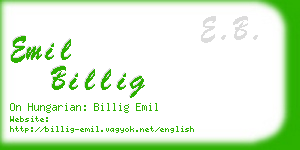 emil billig business card